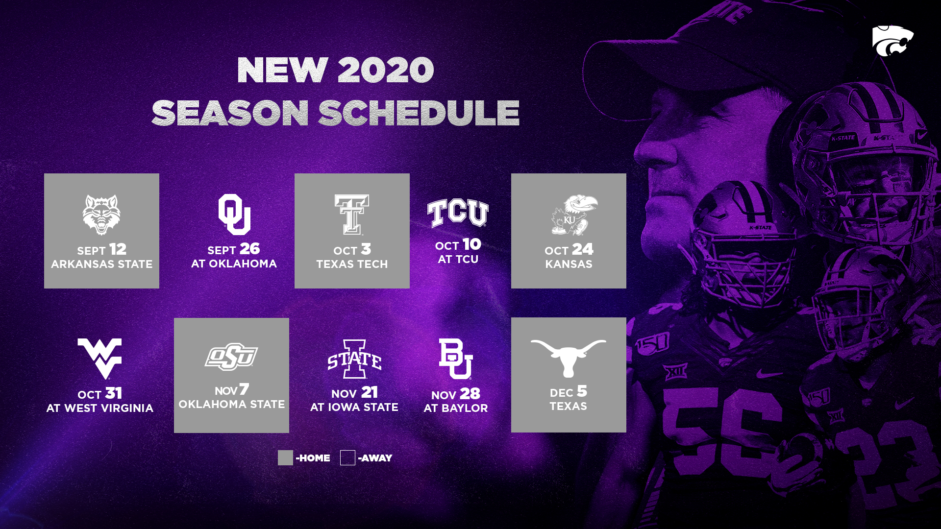 Ksu Football Schedule 2022 K-State Announces New College Football Schedule For 2020 Season | Sunflower  State Radio